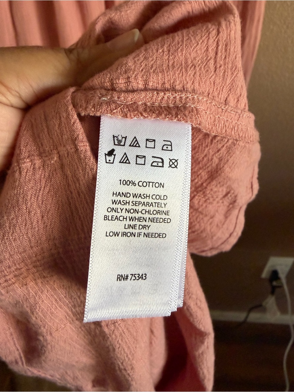 Lucky Brand Blush Pink Button Front Maxi Dress with Tassel Tie & Pockets Size XL - Picture 11 of 11